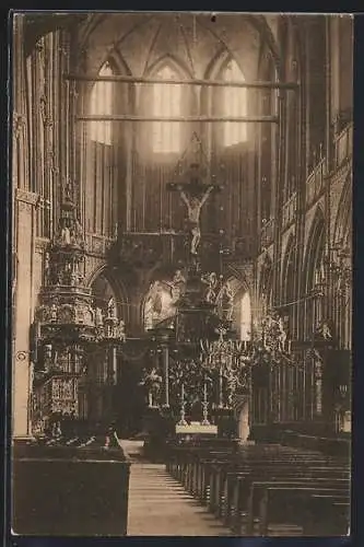 AK Stralsund, Innenansicht der St. Nicolaikirche