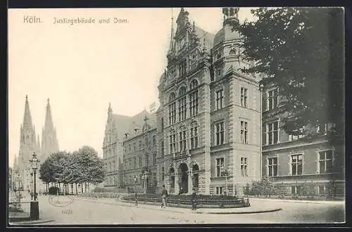 AK Köln, Justizgebäude und Dom