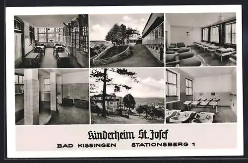 AK Bad Kissingen, Kinderheim St. Josef, mit Innenansichten