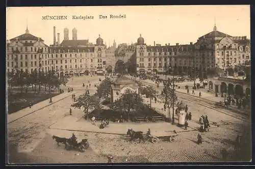 AK München, Karlsplatz mit Rondell