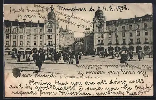 AK München, Karlstor-Rondell