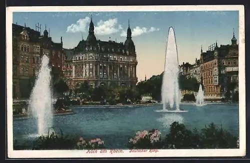 AK Köln-Neustadt, Springbrunnen im Deutschen Ring