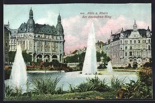 AK Köln-Neustadt, Brunnen am Deutschen Ring