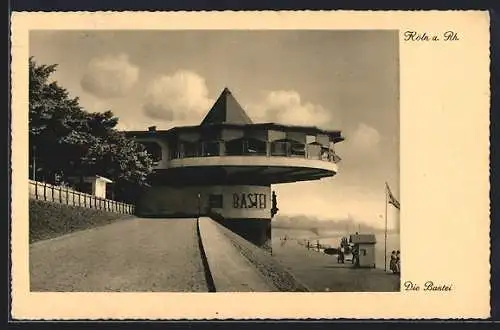 AK Köln a. Rh., Bastei mit Rheinblick