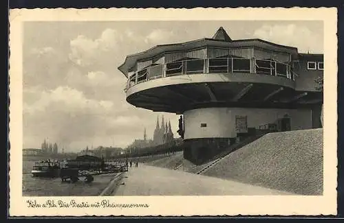 AK Köln, Die Bastei mit Rheinpanorama