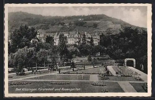 AK Bad Kissingen, Fürstenhof und Rosengarten