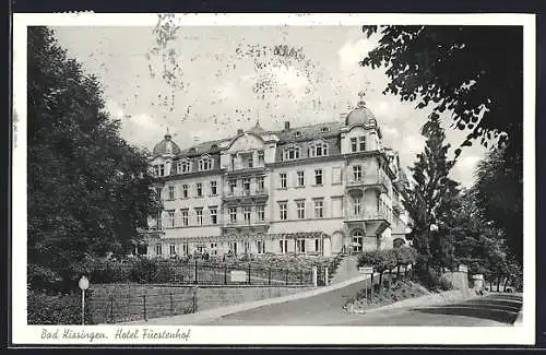 AK Bad Kissingen, Hotel Fürstenhof mit Strasse