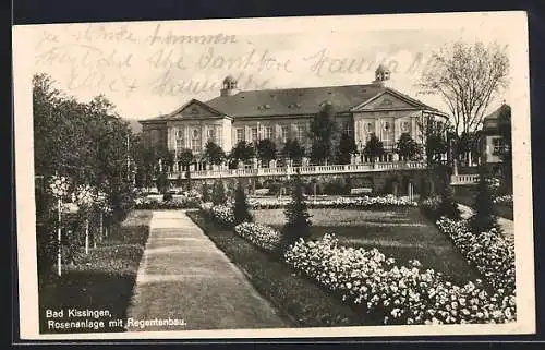 AK Bad Kissingen, Rosenanlage mit Regentenbau