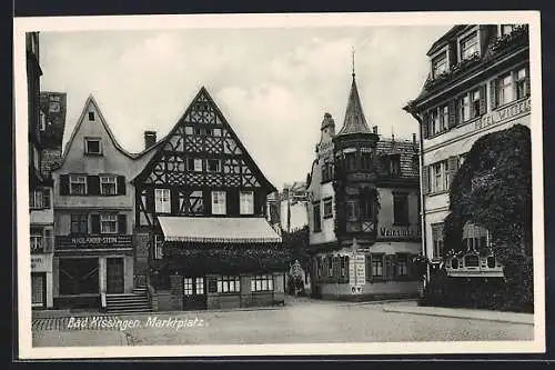 AK Bad Kissingen, Partie auf dem Marktplatz