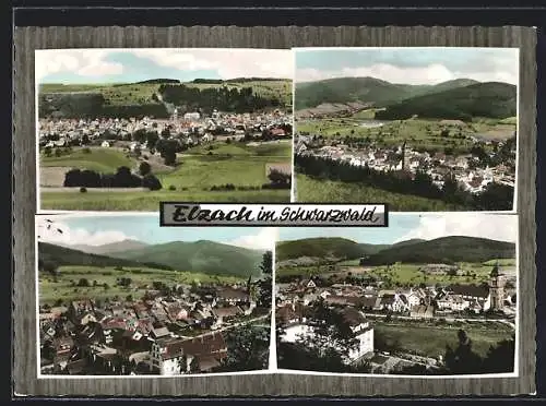 AK Elzach /Schwarzwald, Ortsansichten aus der Vogelschau