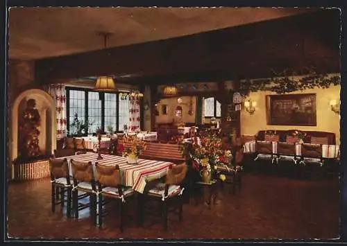AK Glottertal /Schwarzwald, Gasthaus zum Adler K. Linder, Innenansicht