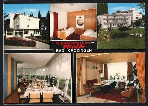 AK Bad Krozingen, Kursanatorium Wolf, Brunnen Allee 30
