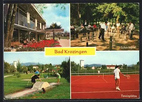 AK Bad Krozingen, Kurhaus, Minigolf, Tennisplatz