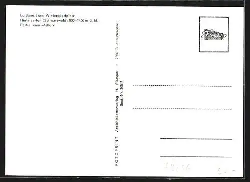 AK Hinterzarten /Schwarzwald, Partie beim Hotel Adler