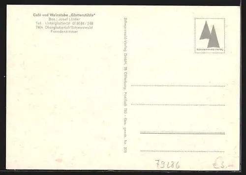AK Oberglottertal /Schwarzwald, Cafe-Weinstube Glotterstüble J. Linder, von der Strasse gesehen