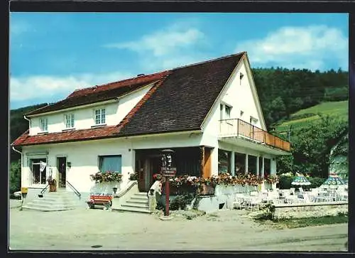 AK Oberglottertal /Schwarzwald, Cafe-Weinstube Glotterstüble J. Linder, mit Terrasse