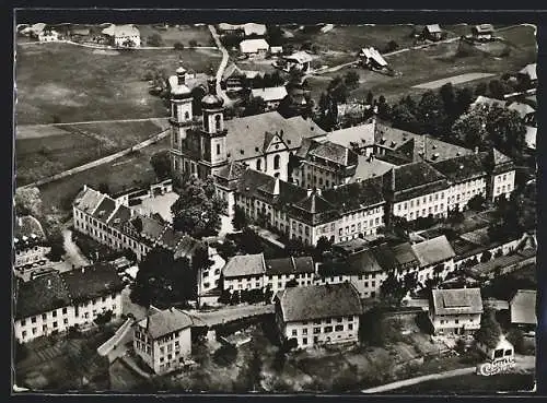 AK St. Peter /Schwarzwald, Kloster und Kirche, Fliegeraufnahme