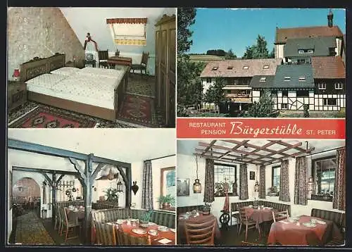 AK St. Peter /Schwarzwald, Restaurant-Pension Bürgerstüble J. Rombach