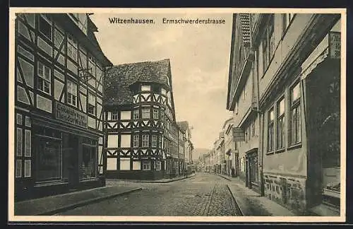 AK Witzenhausen, Ermschwerderstrasse mit Colonialwaren Theodor Walter