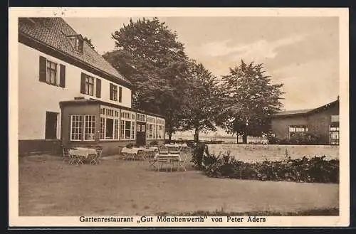 AK Düsseldorf, Gartenrestaurant Gut Mönchenwerth von Peter Aders