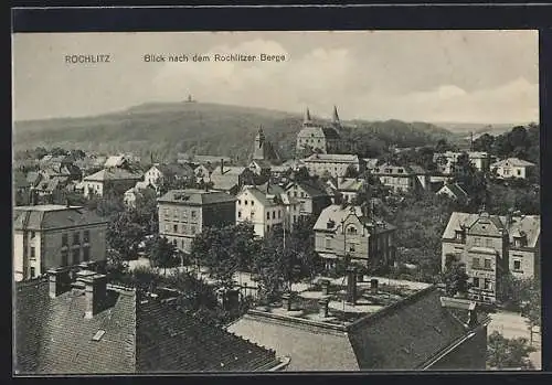 AK Rochlitz, Blick nach dem Rochlitzer Berge mit Schloss