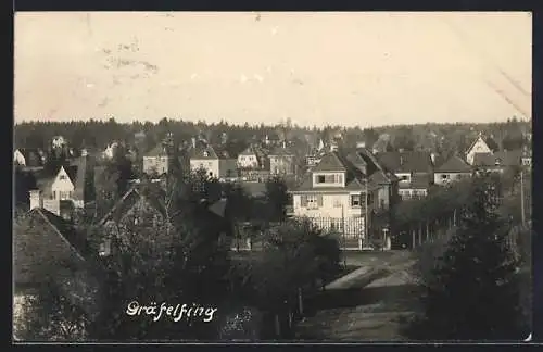 AK Gräfelfing, Teilansicht mit Strassenpartie