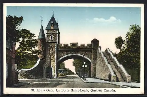 AK Quebec, St. Louis Gate, Strassenbahn