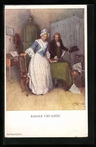 Künstler-AK M. Munk Nr. 1113: Kabale und Liebe, Drama von Schiller