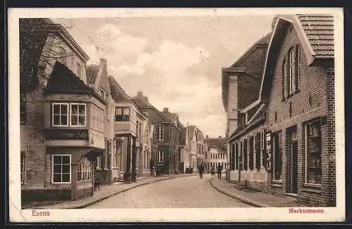 AK Esens /Ostfriesland, Marktstrasse mit Geschäften