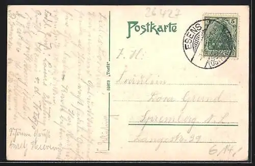 AK Esens /Ostfriesland, Marktstrasse mit Geschäften