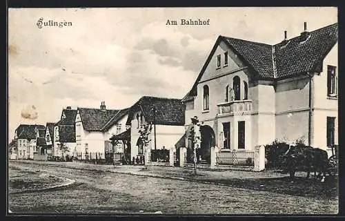 AK Sulingen, Am Bahnhof, Strassenpartie