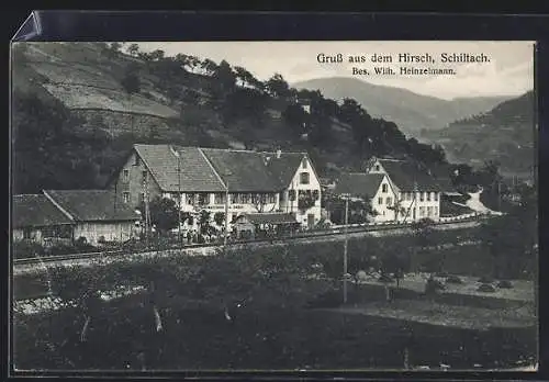 AK Schiltach, Gasthaus zum Hirsch von Wilh. Heinzelmann