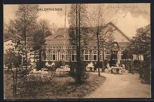 AK Hoberge bei Bielefeld, Gasthaus Waldfrieden von Heinr. Diekmann