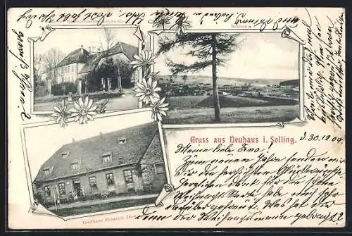 AK Neuhaus i. Solling, Gasthaus Heinrich Diekmann, früheres Hannoversches Jagdschloss