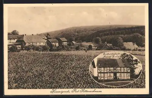 AK Himmigerode, Totalansicht mit Gasthaus August Kobbe