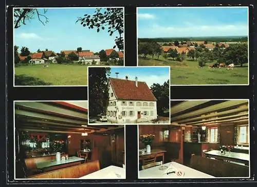 AK Hinterbüchelberg / Abtsgmünd, Gasthof u. Pension Krone, Innenansichten