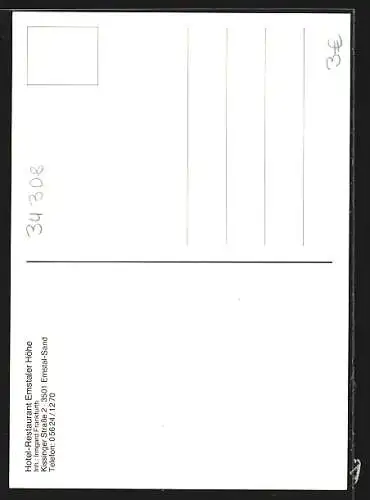 AK Emstal-Sand / Hessen, Hotel-Restaurant Emstaler Höhe I. Frankfurth