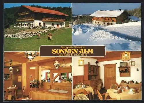AK Geiersberg / Fichtelgebirge, Gasthof-Pension Sonnen-Alm Fam. Liebel