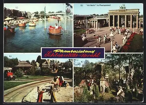 AK Brühl / Rheinl., Zwergenstadt, Alt Berlin & Old Timer im Phantasialand