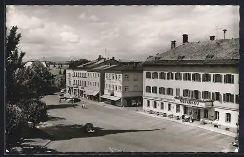 AK Holzkirchen / Obb., Marktplatz mit Gasthaus Oberbräu