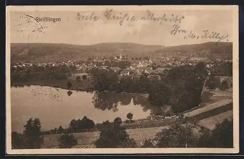 AK Steisslingen, Panorama mit See