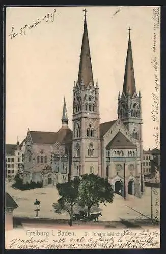 AK Freiburg / Breisgau, St. Johanniskirche