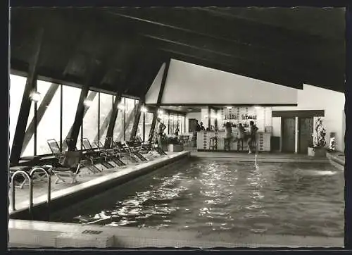 AK Freiburg-Horben / Breisgau, Hotel Luisenhöhe E. Lauer, Hallenbad