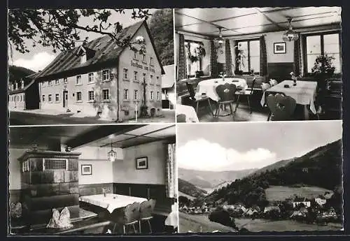 AK Kappel Freiburg / Dreisamtal, Gasthaus-Pension zum Kreuz, Ortsansicht aus der Vogelschau