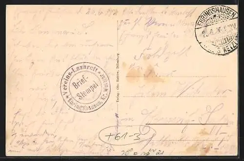 AK Greifenstein / Westerwald, Schloss Greifenstein im Jahre 1640, Stich nach Merian