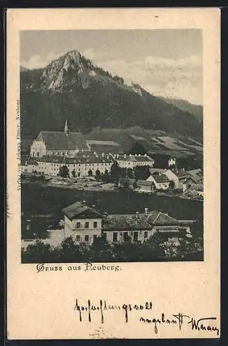 AK Neuberg /Steiermark, Ortsansicht gegen den Berg
