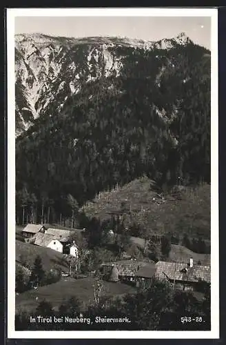 AK Neuberg an der Mürz, Tirol gegen den Bergkamm