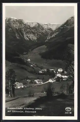 AK Altenberg /Steiermark, Ortsansicht mit Schneealpe