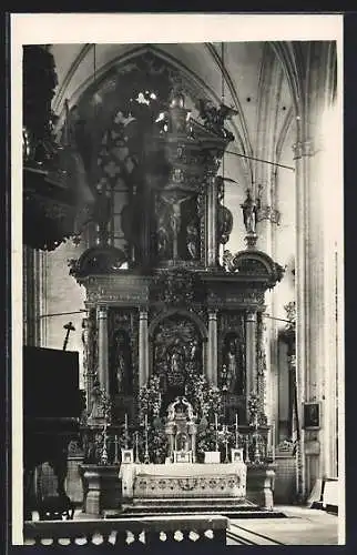 AK Neuberg a. d. Mürz, Kircheninneres mit dem Altar