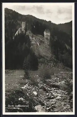 AK Kammern /Steiermark, Blick auf die Burgruine Kammerstein